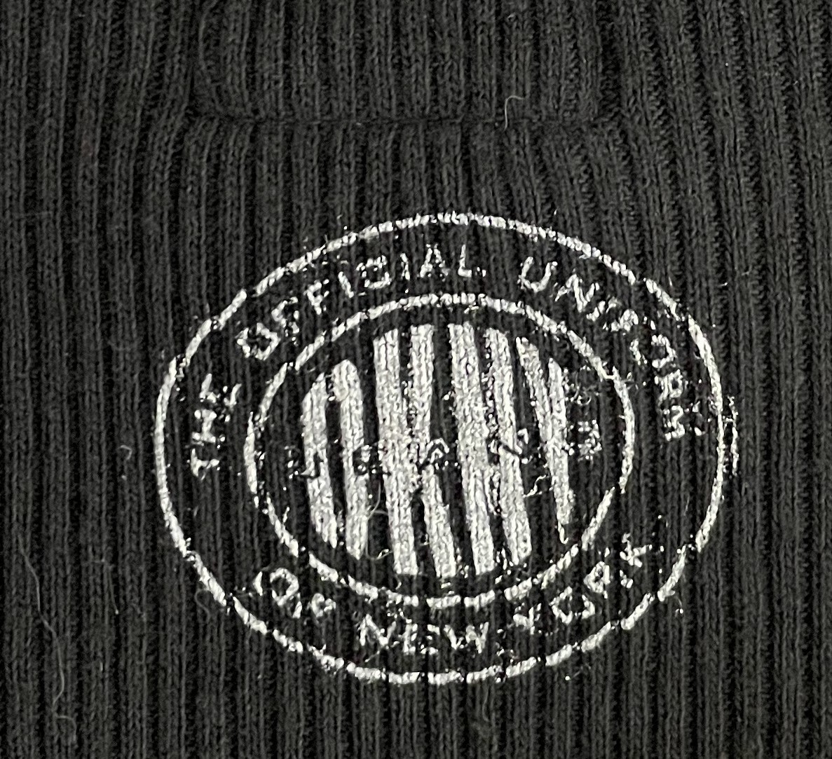 Vintage 1990’s DKNY Jeans Black Ribbed Knit Dress Women’s Size S/M 32″ Bust