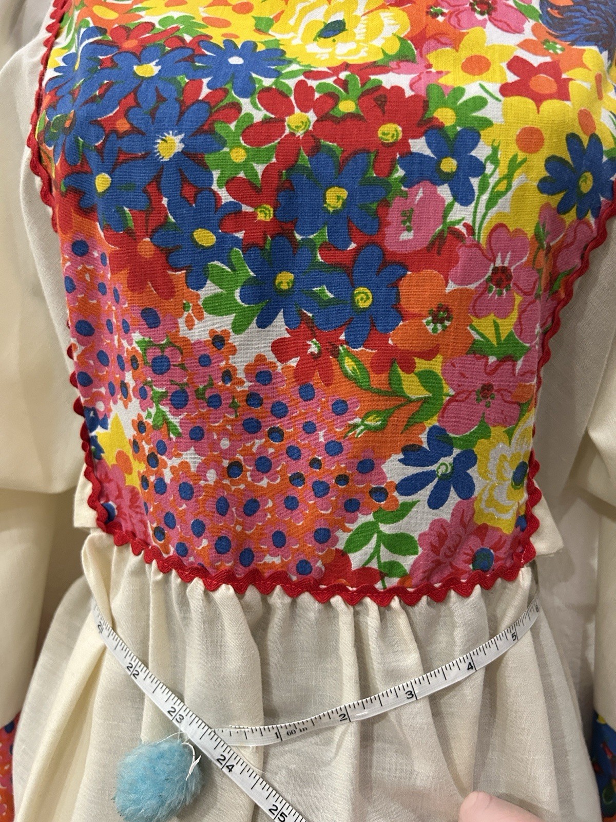 Deadstock Vintage 60s Great Entertainers Sears Floral Boho Hippie Tunic Dress S