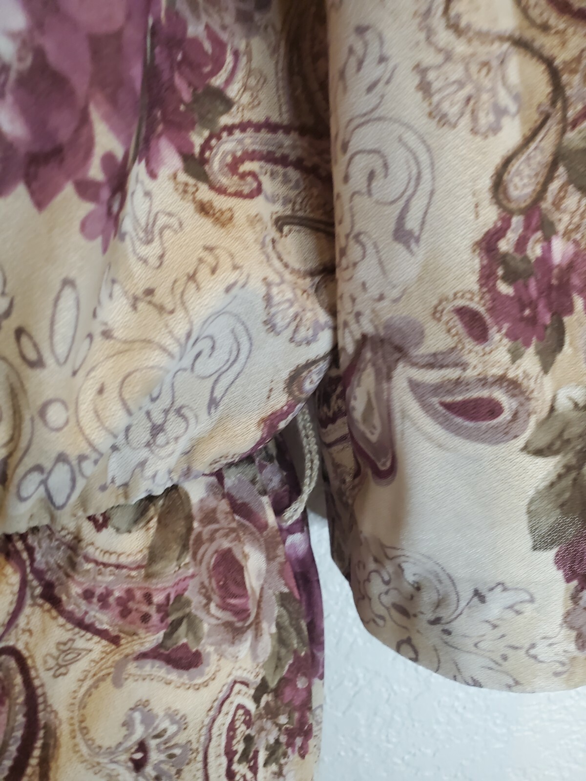 California Looks Dress Made In USA Vintage 80s 90s Purple Floral Dress