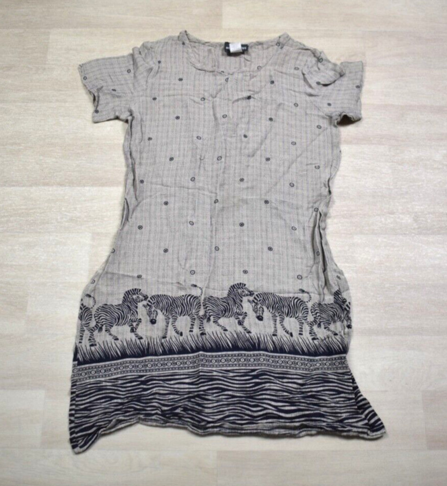 90s Notations Mini Sheath Dress Zebra Print Rayon VTG 1990s