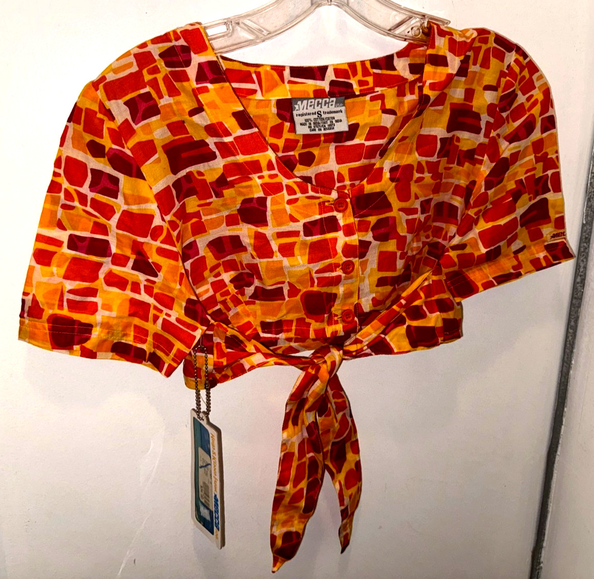 Vintage Y2K Mecca Girls halter top Shirt Women’s 90’s Small New W Tags Hip-Hop