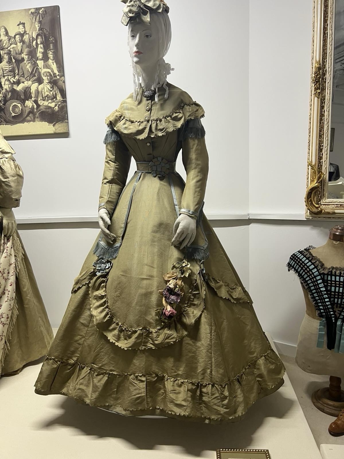 Antique Beautiful Women Dress 1860s