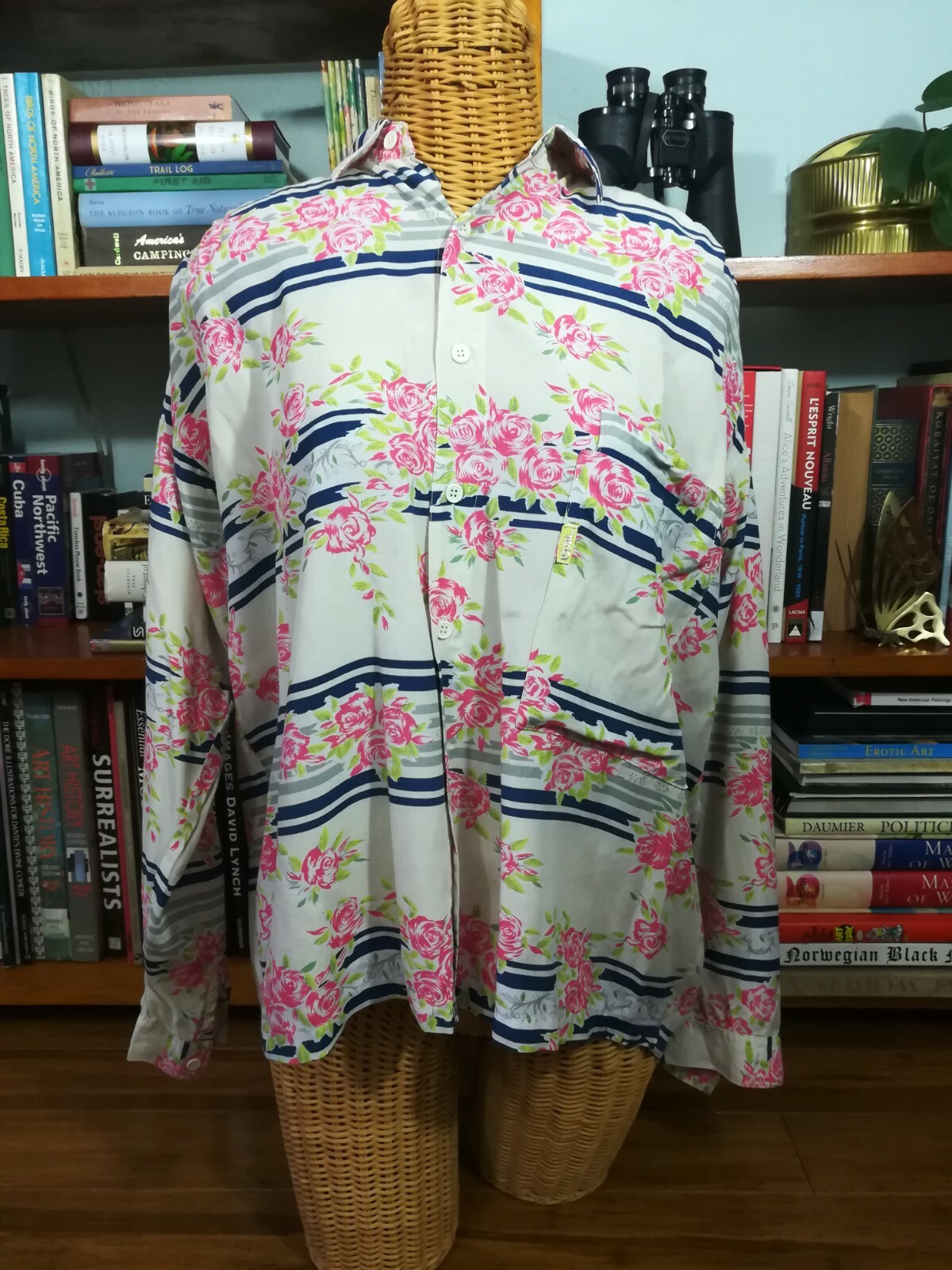 Vintage 80s JAG Floral Blouse /Double Pockets/ Size MEDIUM