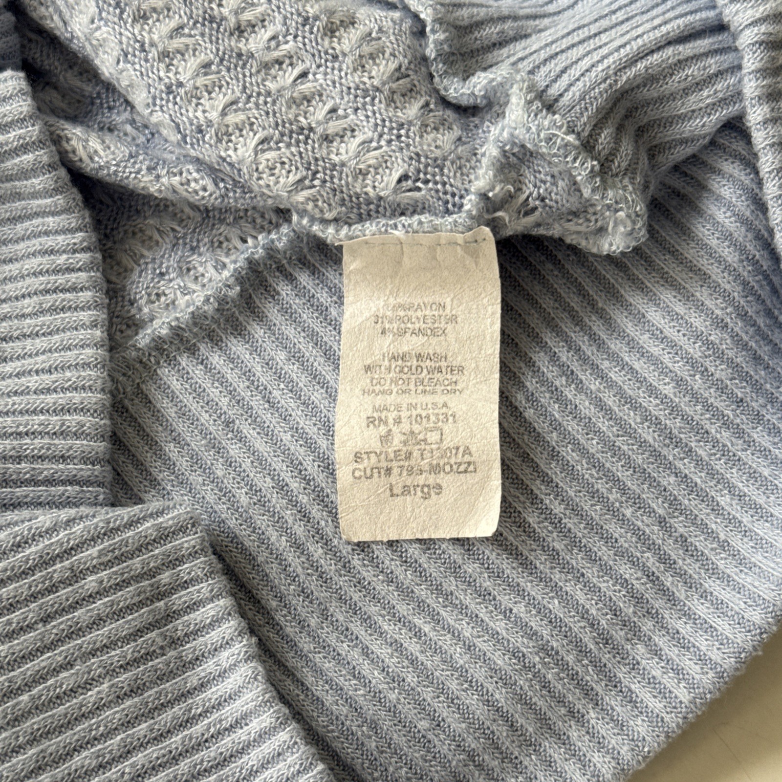 Vintage Charlotte Russe Sweater Icy Blue V-Neck Y2K Coquette Soft Girl Women’s L