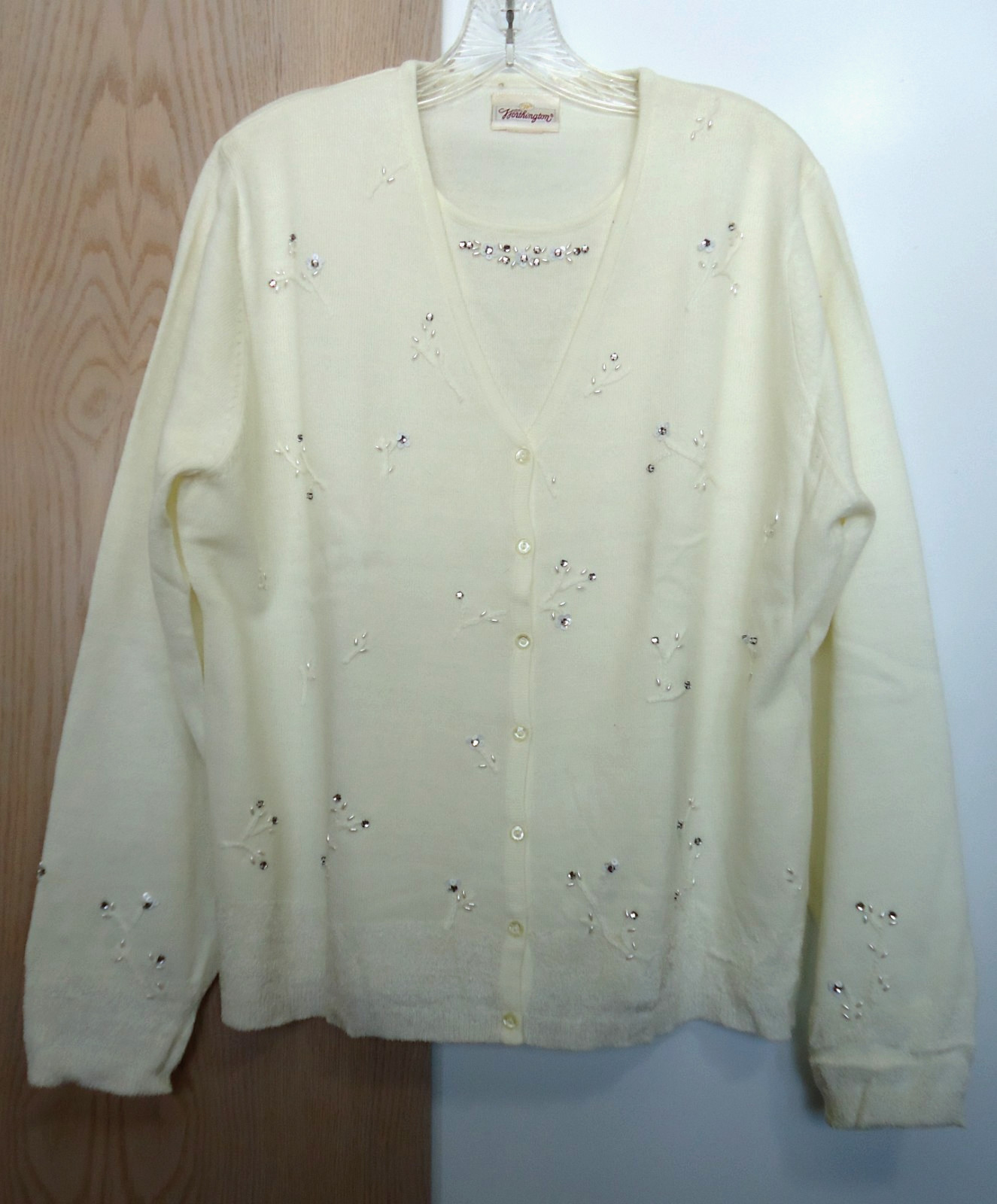 Vintage WORTHINGTON Faux Cardigan Sweater M/L