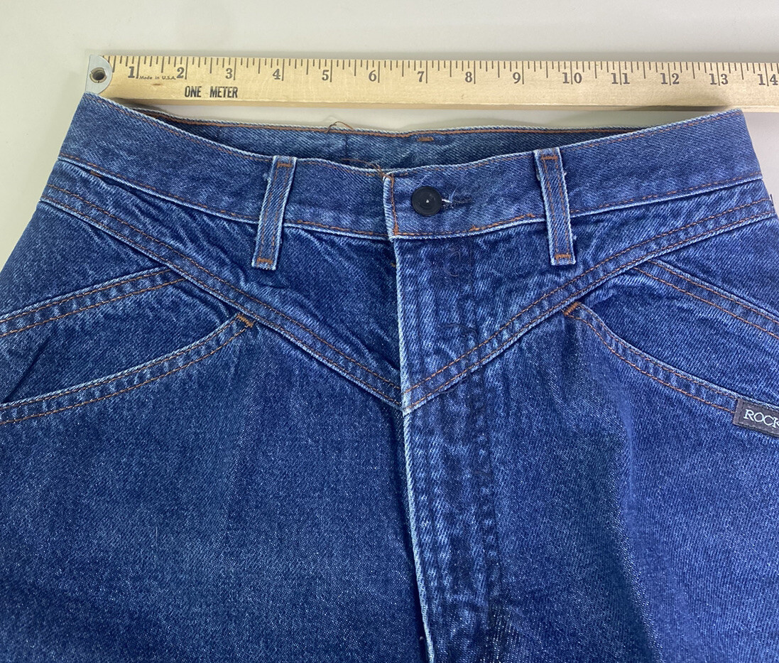 VTG Rocky Mountain Jeans 28/9 Long (Actual 27×34) High Rise Western Jeans GUC