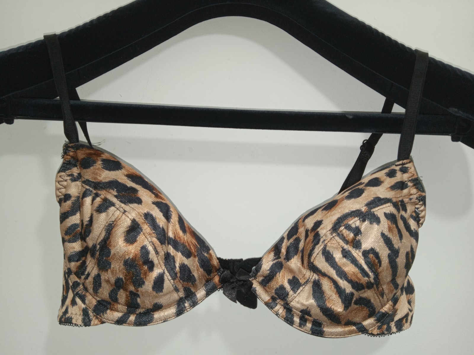 Vintage Bestform Bra 34B #6356 Wired Animal Print Polyfill Cups *FLAW* SEE Disc.