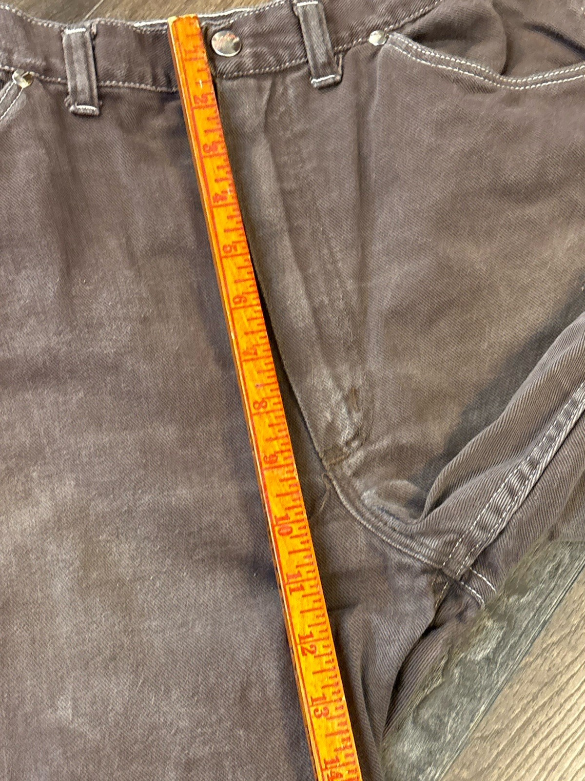 Vtg 50’s 60’s Misses Wrangler Sanforized Women’s Denim Jeans Brown 26×25 USA