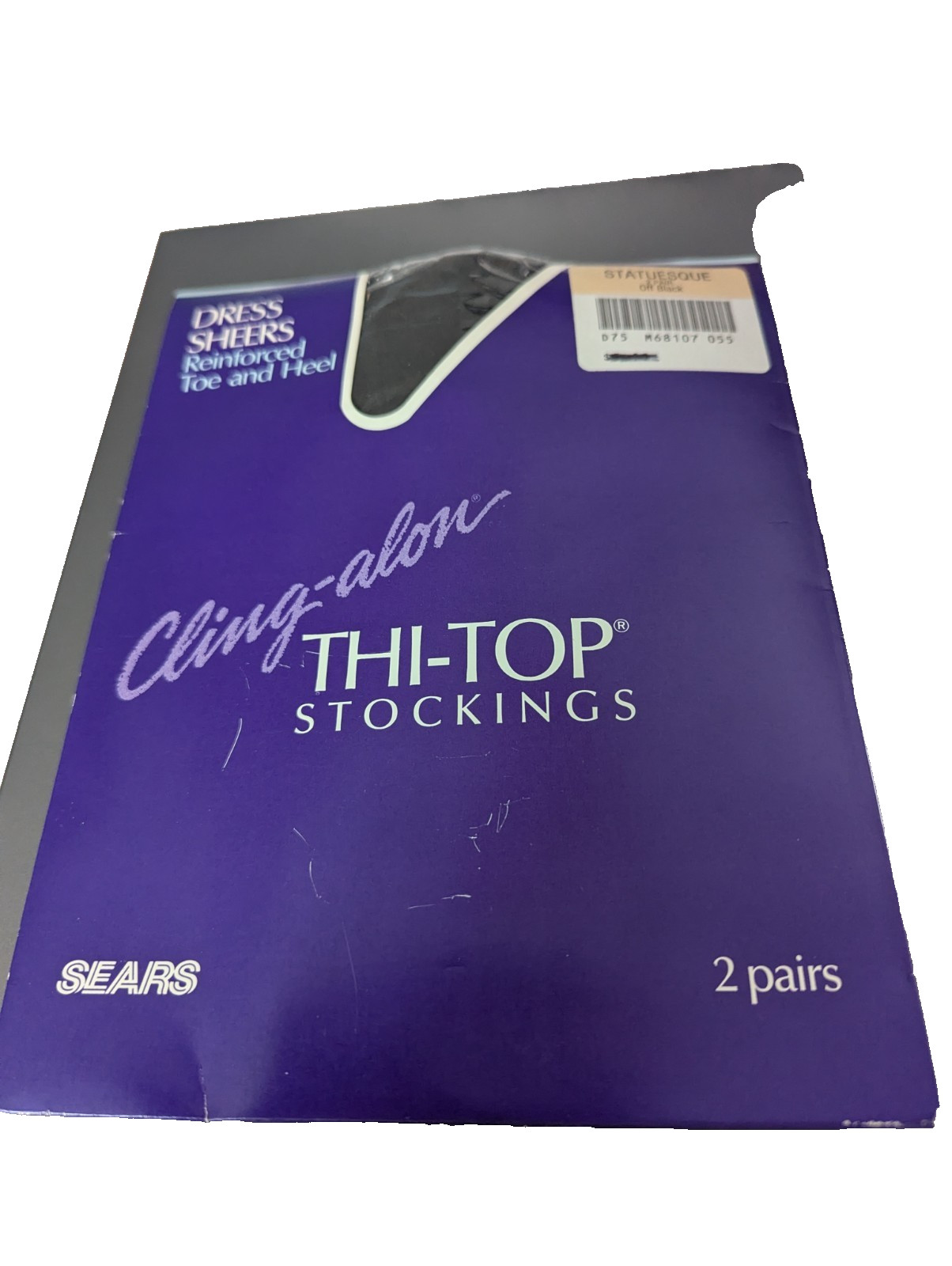Cling-alon dress sheers reinforced toe and heel thi-top stockings Statuesque off