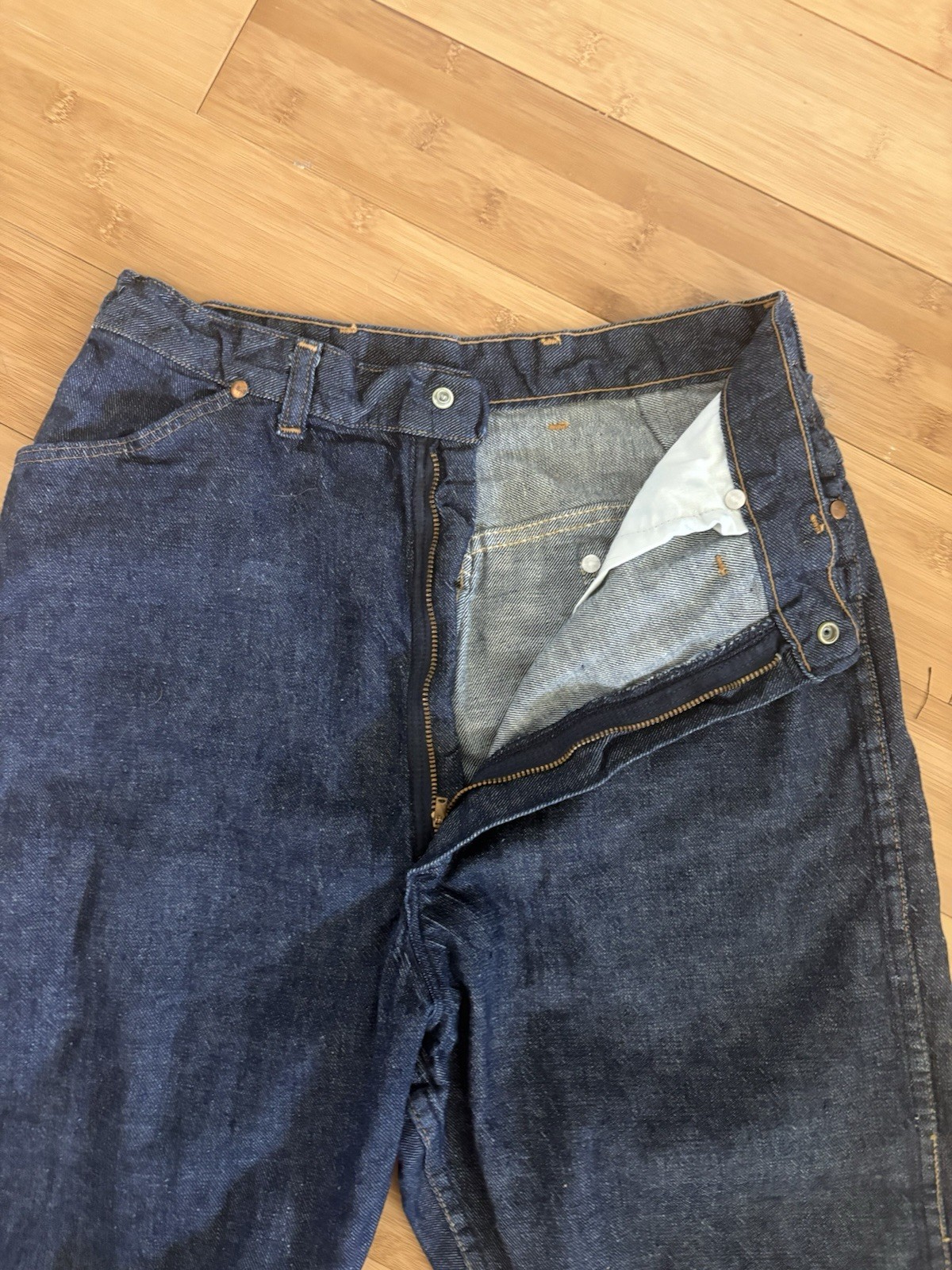 VTG 50s/60s Denim Wrangler Jeans Misses Size 18 Waist 30”