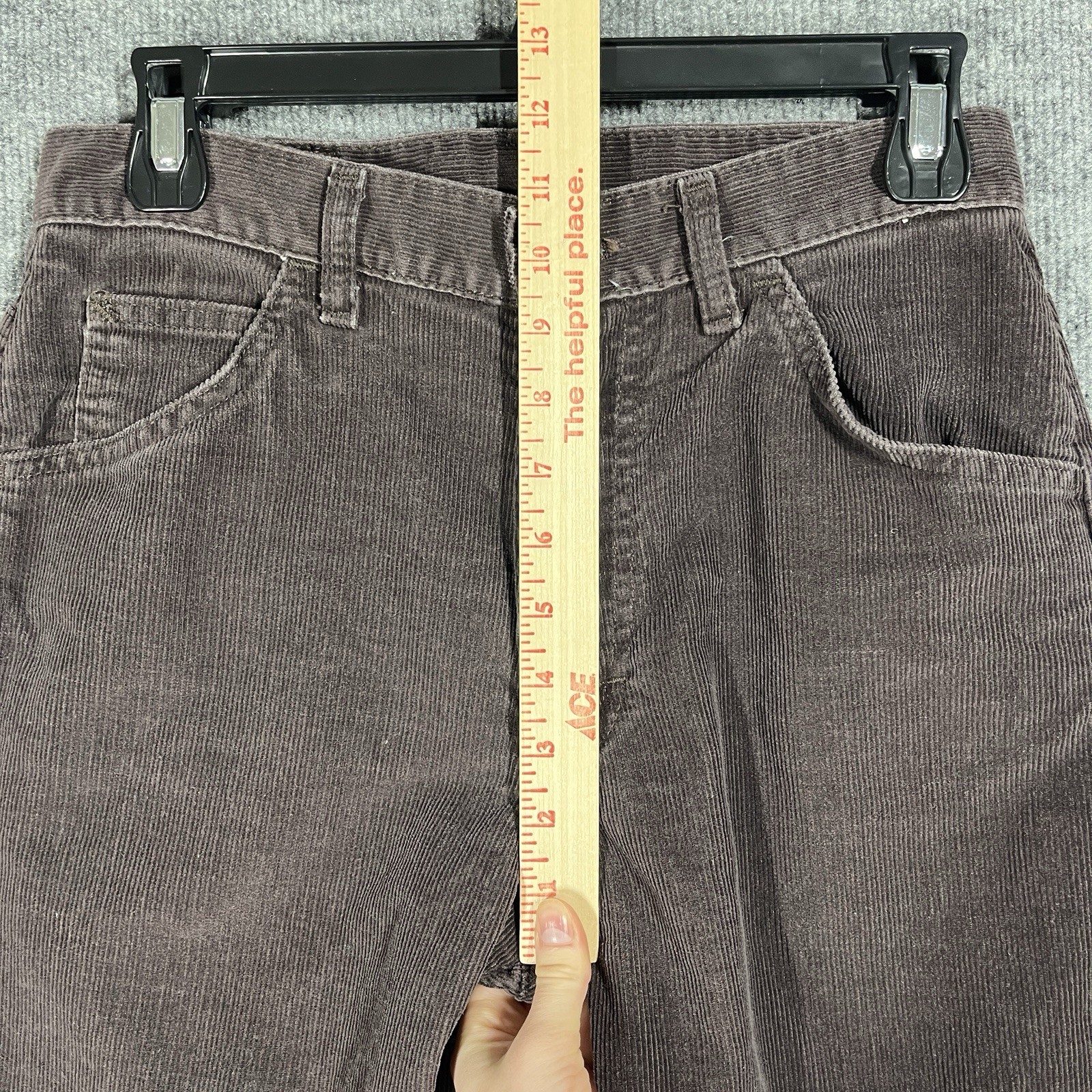 VINTAGE 80s Lee Corduroy Jeans Pants Womens Size 26×31 Brown Bootcut Flare USA