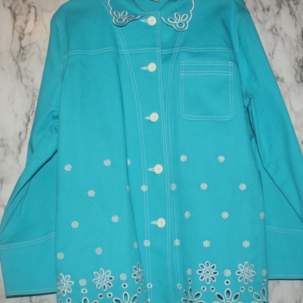 Diane’s Essential Turquoise Vintage Style Jacket L