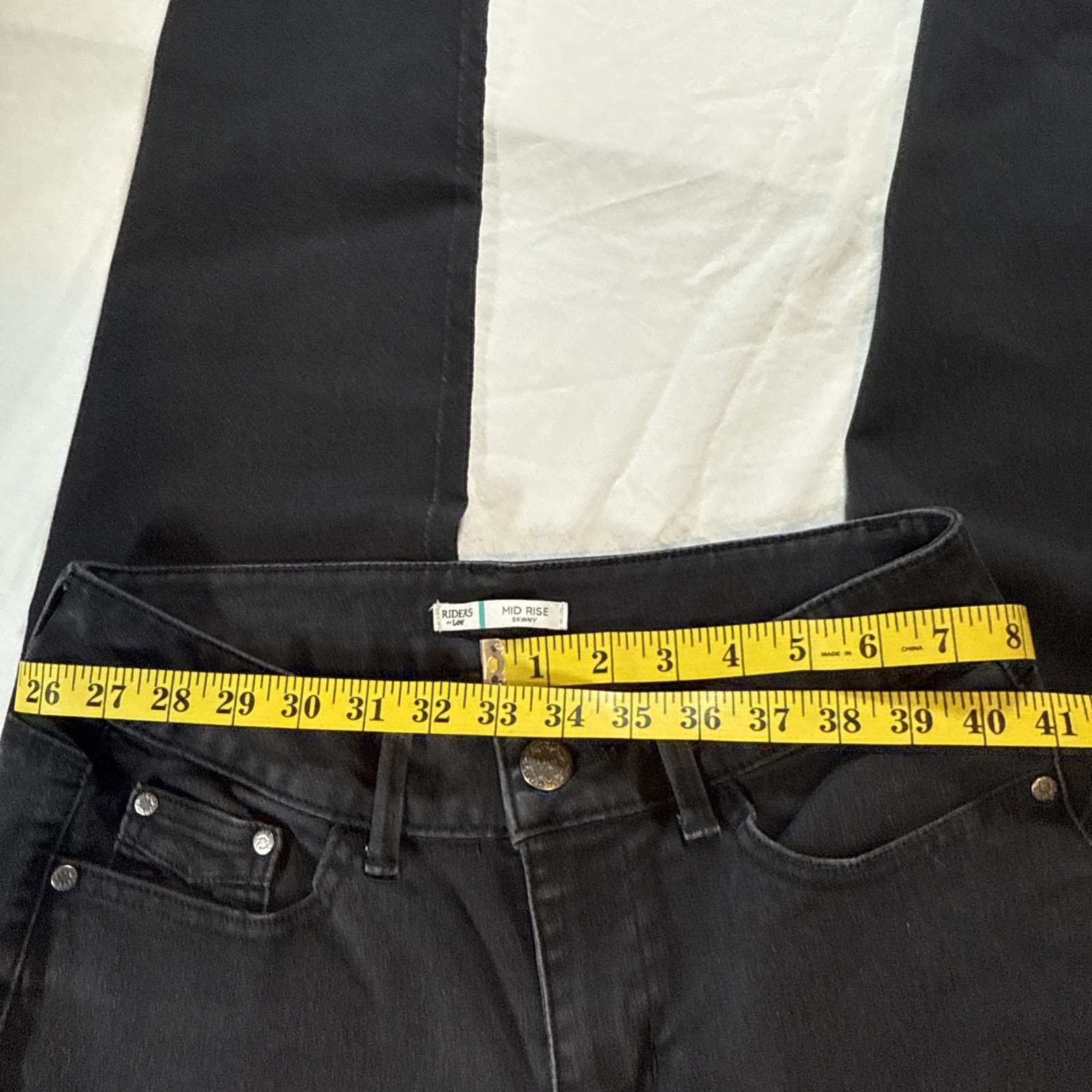 Riders by Lee Women’s Black Skinny Mid Rise Jeans SZ 10P