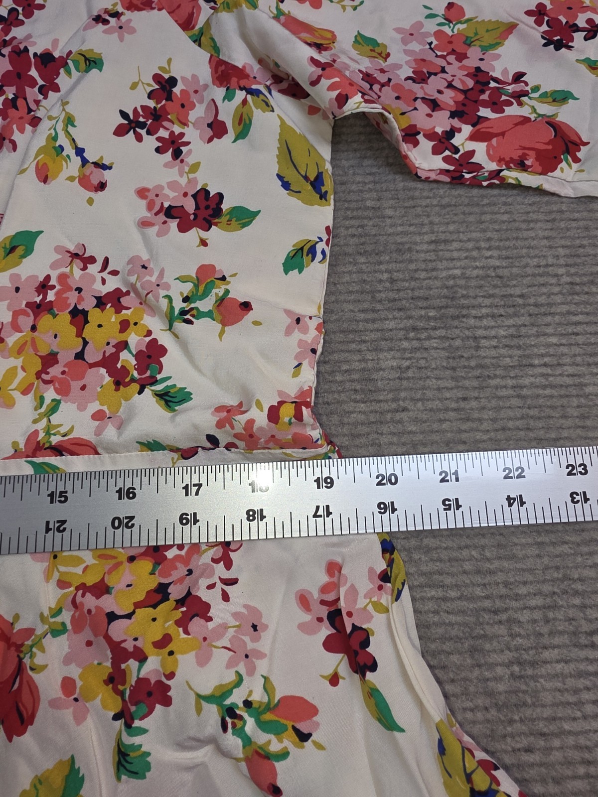Handmade Vintage Prarie Ruffle Danty Floral Swing Skirt 50s 60s Dress M/L