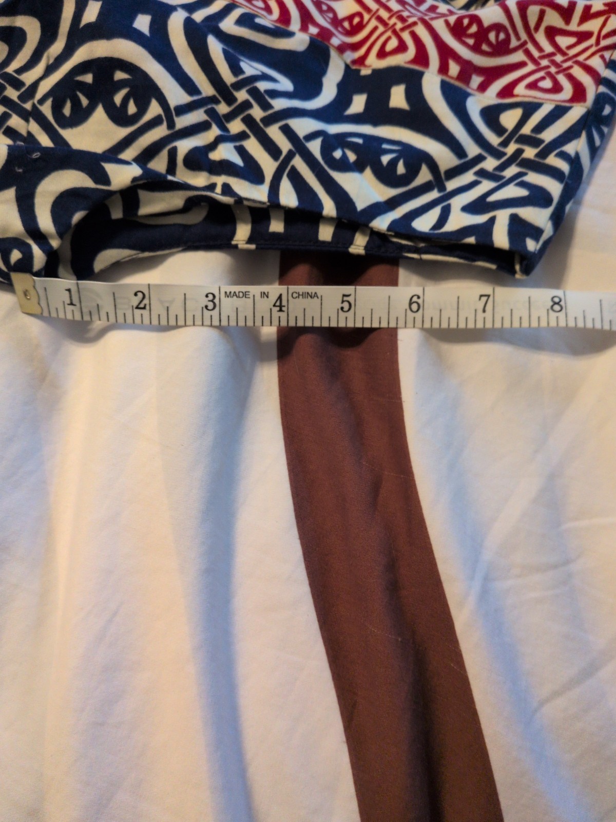 Vintage Craely Red Blue White Cotton Sleeveless Dress Women’s Size 12