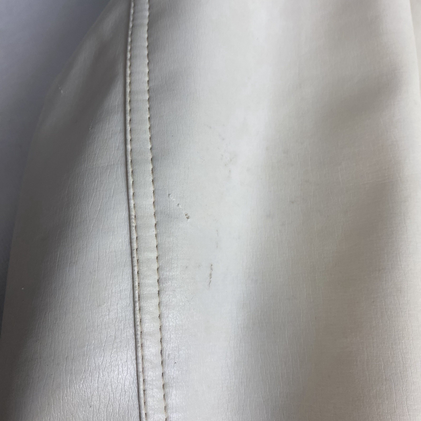 Vintage Finger Hut Jacket Faux Leather Womens Sz 20 Cream Coat Flaws