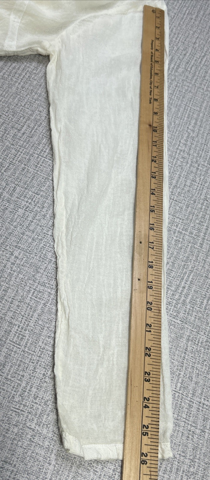 Shack Inc. Loose Cotton Maxi Dress Gauze White Panels Boho Lagenlook Coastal OS