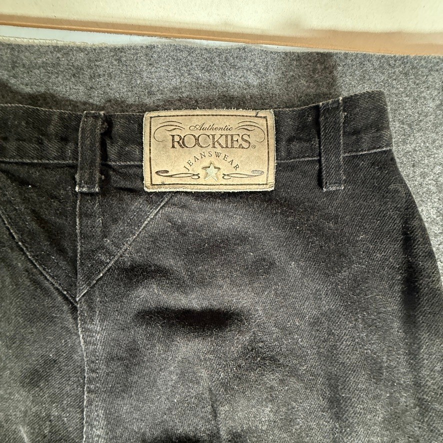 Rockies Vintage Black Studded Western High Waisted Jeans RS026BWO Size 13/14 26L
