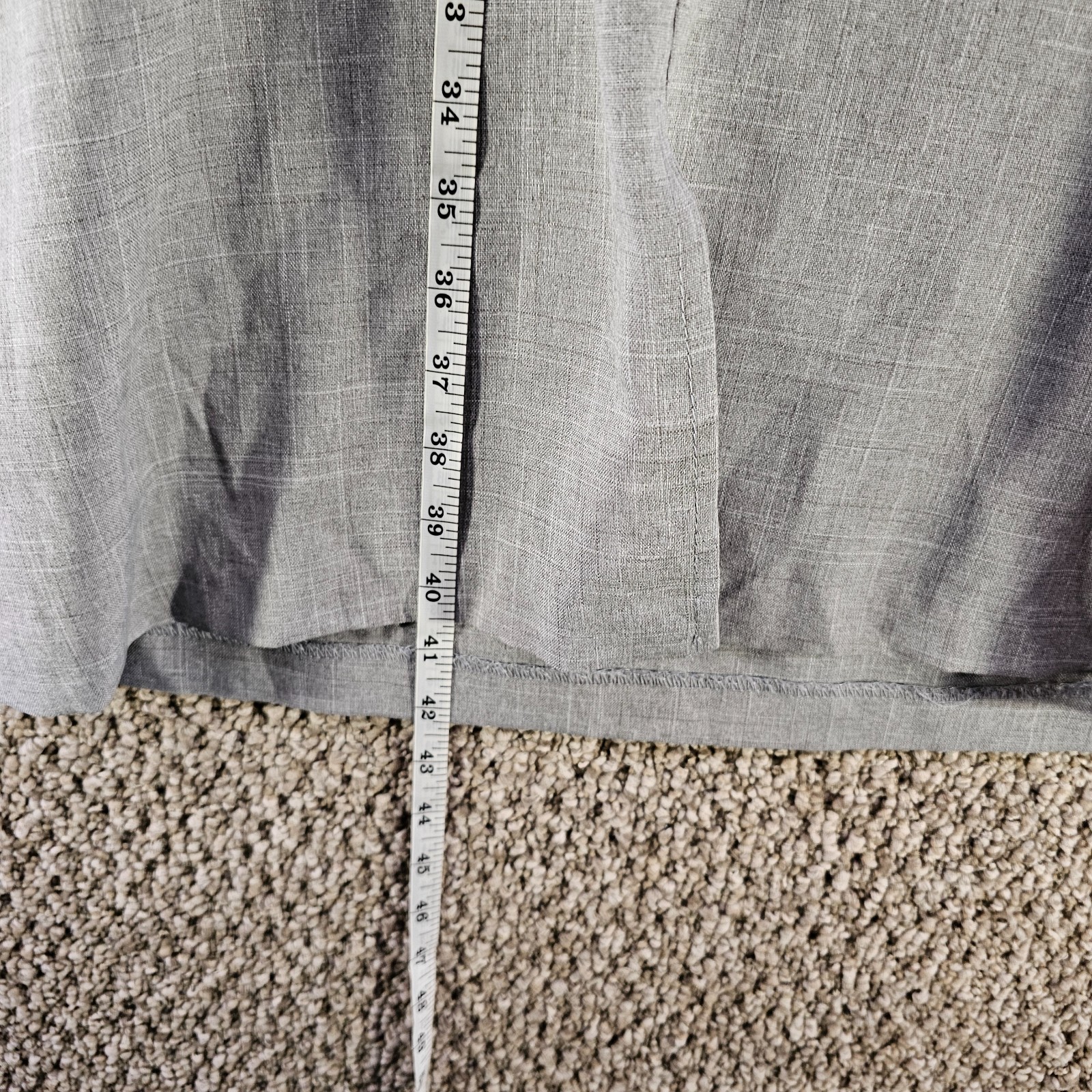 Vintage Helene Blacke Dress Womens Sz 14 Gray Short Sleeve Business