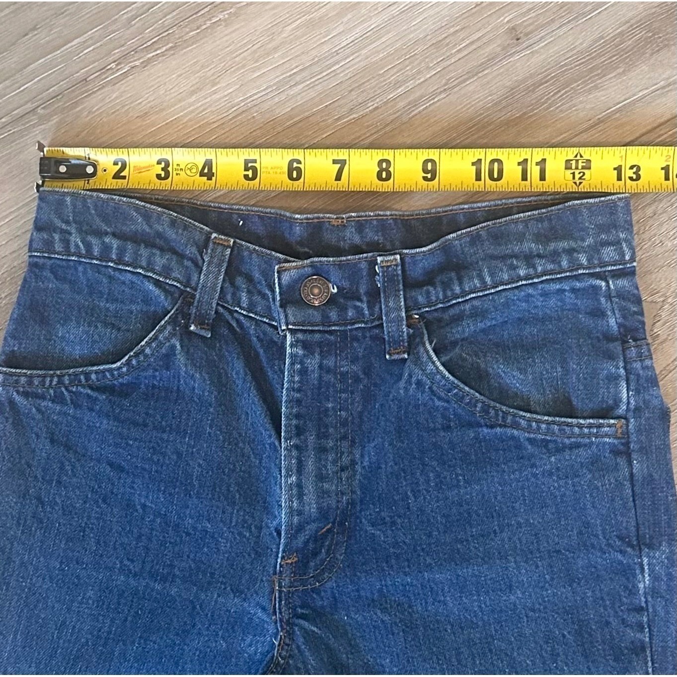Vintage 684 Levi’s Big Bell Bottom Jeans Orange Tab 1970’s Size 28X33