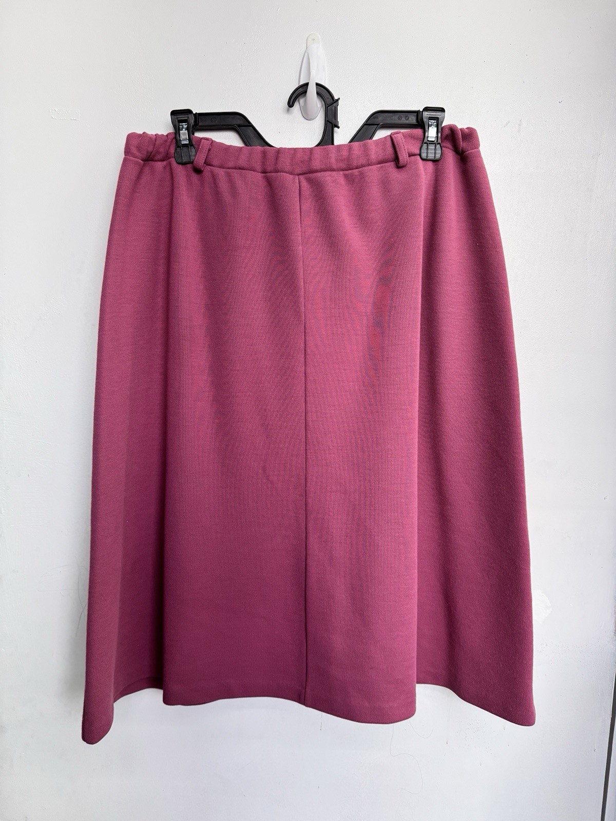 Vintage Queen Casuals Midi Skirt Pink 1960s Chic 36-40 Elastic Waist
