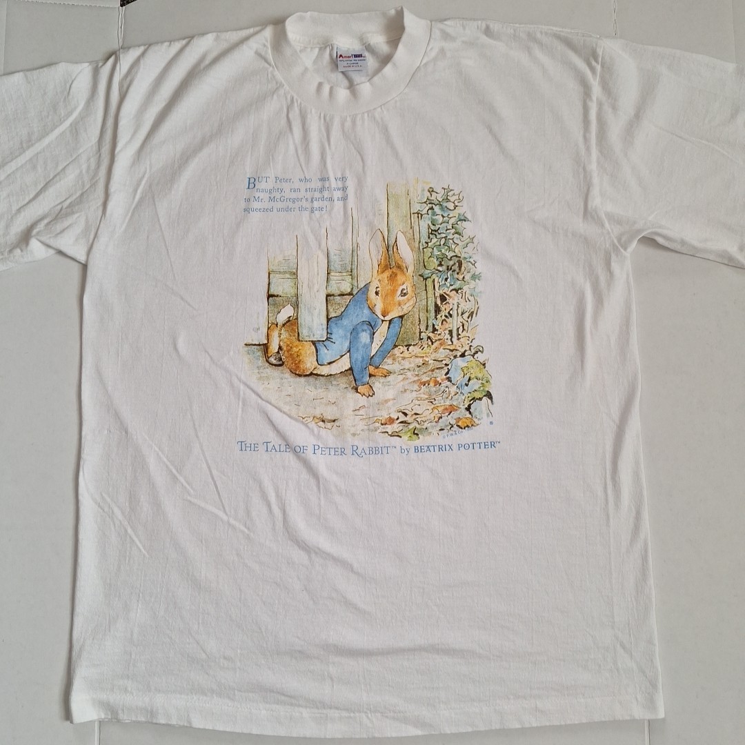 Beatrix Potter Peter Rabbit Vintage Single Stitch Tshirt Size X-Large