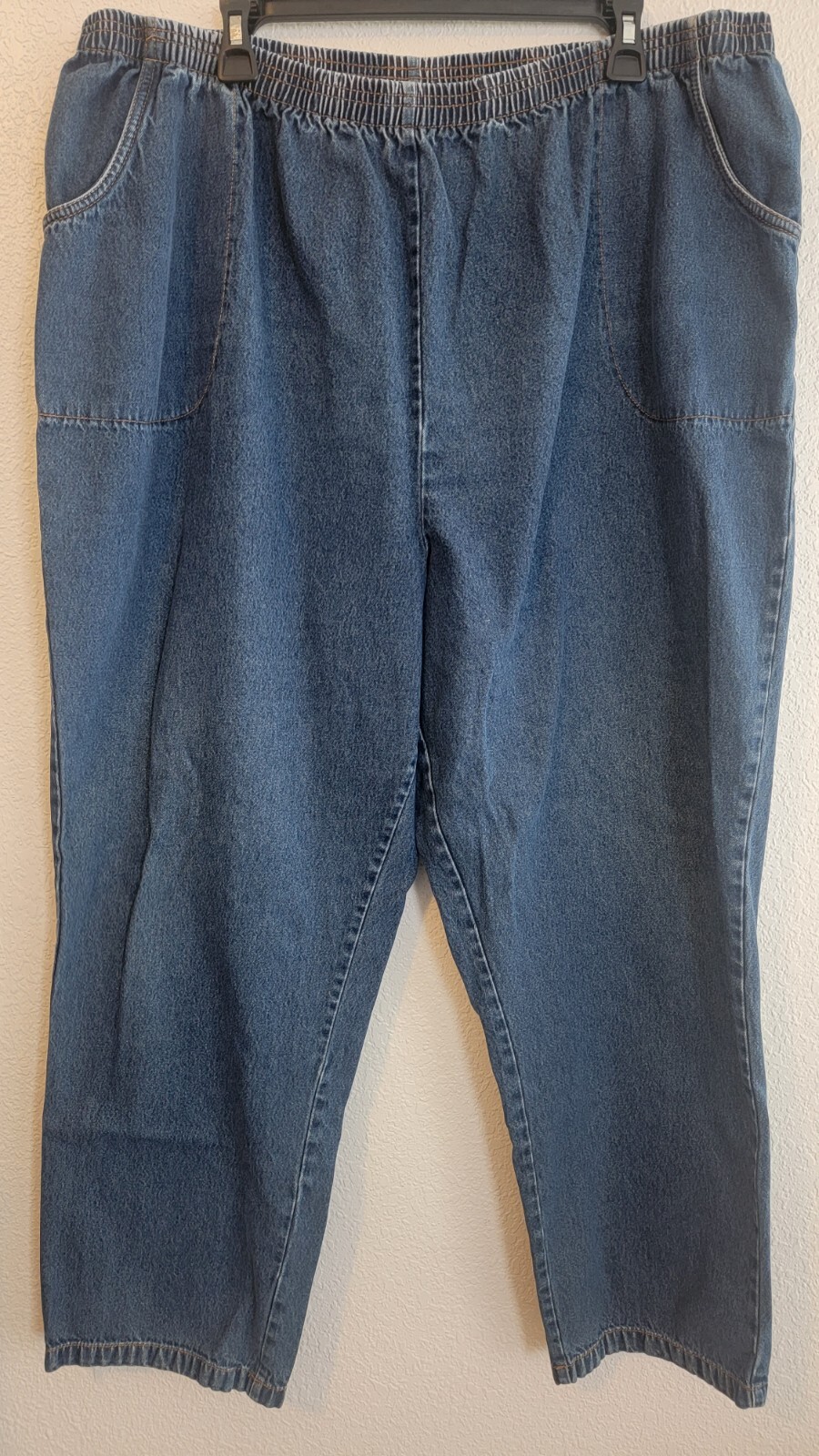BLAIR Women’s Blue Jean Pants Pull On Elastic High Rise Waist 24W Pre-owned