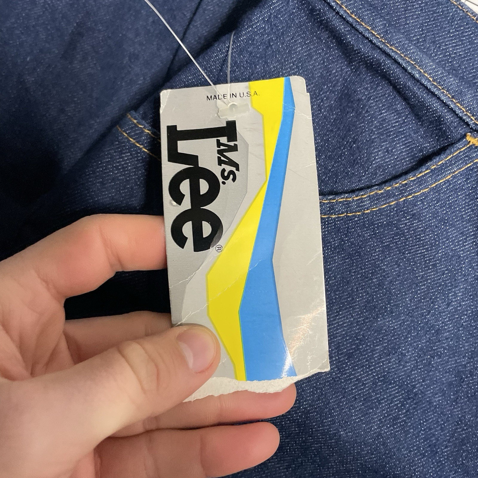 Vintage NOS 70s Ms. Lee Rider Jeans Womens Relaxed Straight Leg 33×32 USA Made