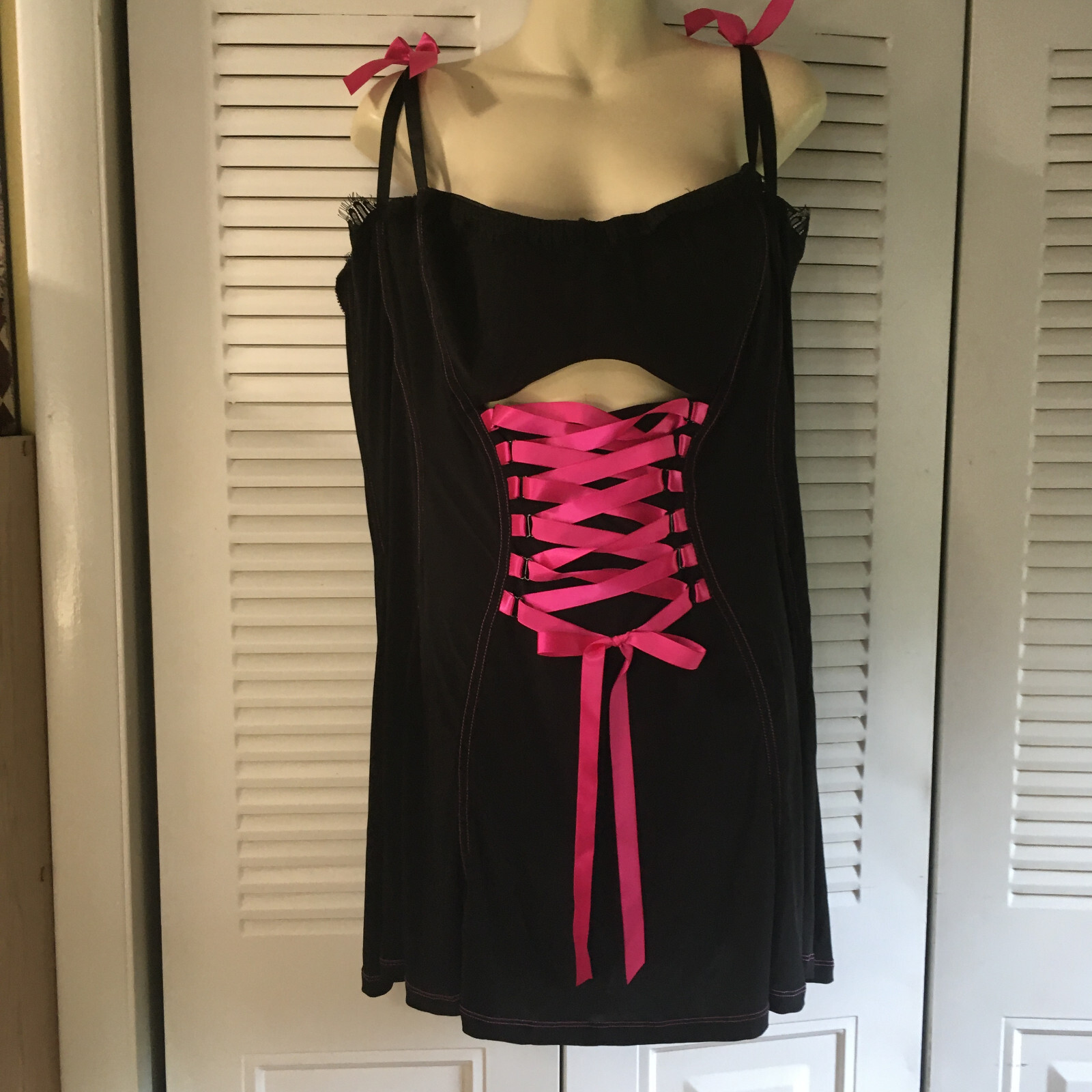 sz 6 x slip gown Intimate Attude nighty lingiere full figure padded bra under wr
