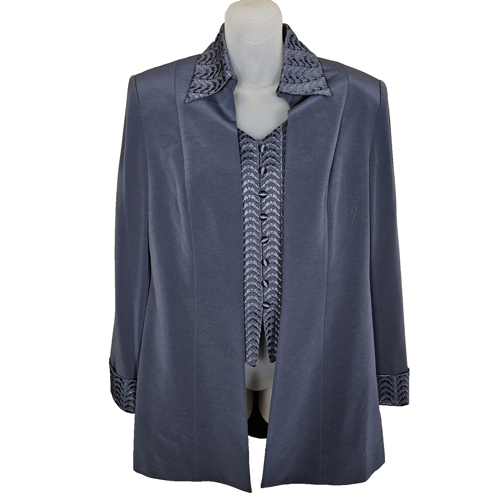 Vintage SIONI COUTURE Blazer Womens 12 Suit Jacket Special Occasion Wedding MOB
