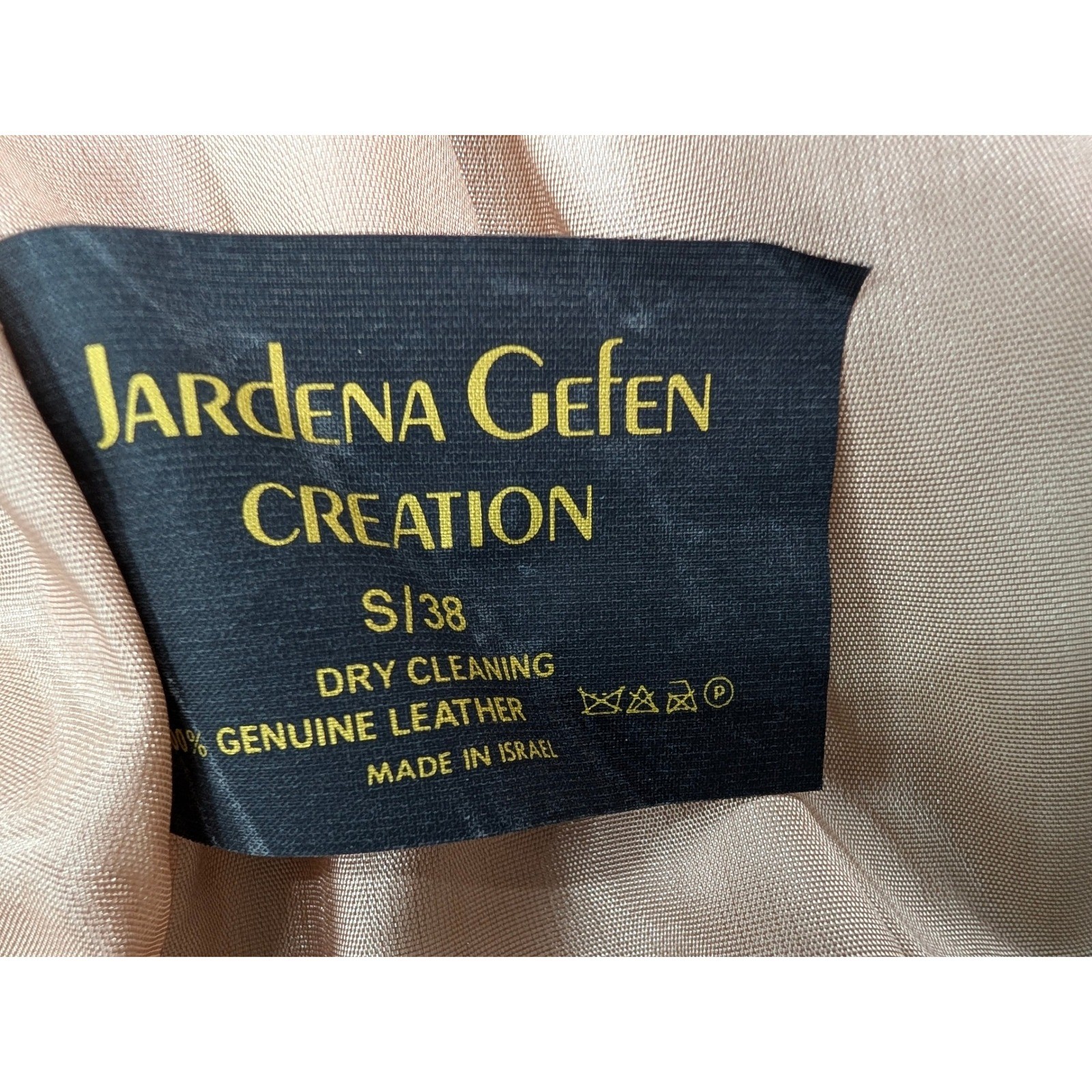 Jardena Gefen Creation Leather Suit Set Women’s Size S/38 Retro Israel Made Vtg