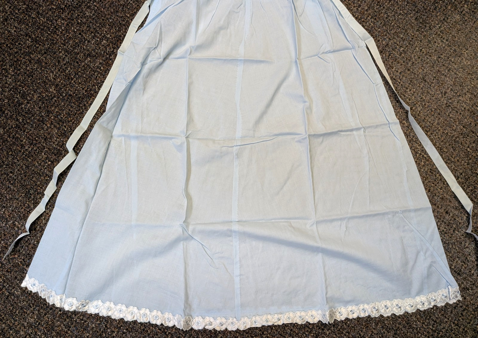 Vintage Tailored by Katz Blue Floral Sleeveless House Dress Nightgown Peignoir