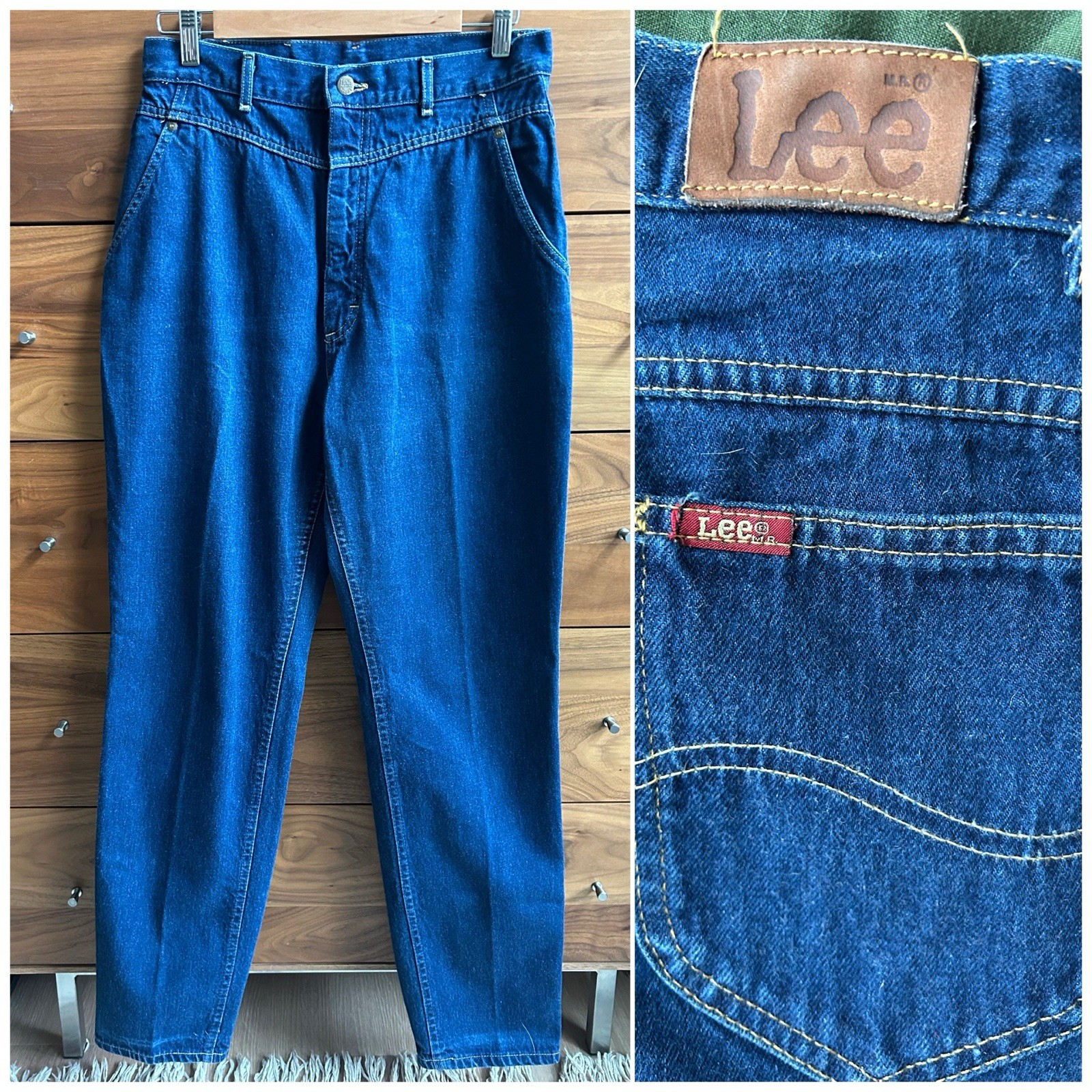 Vintage 1980’s Women’s Jeans Lee Riders Yoke TALL Union Made In USA 30×31 Sz 16