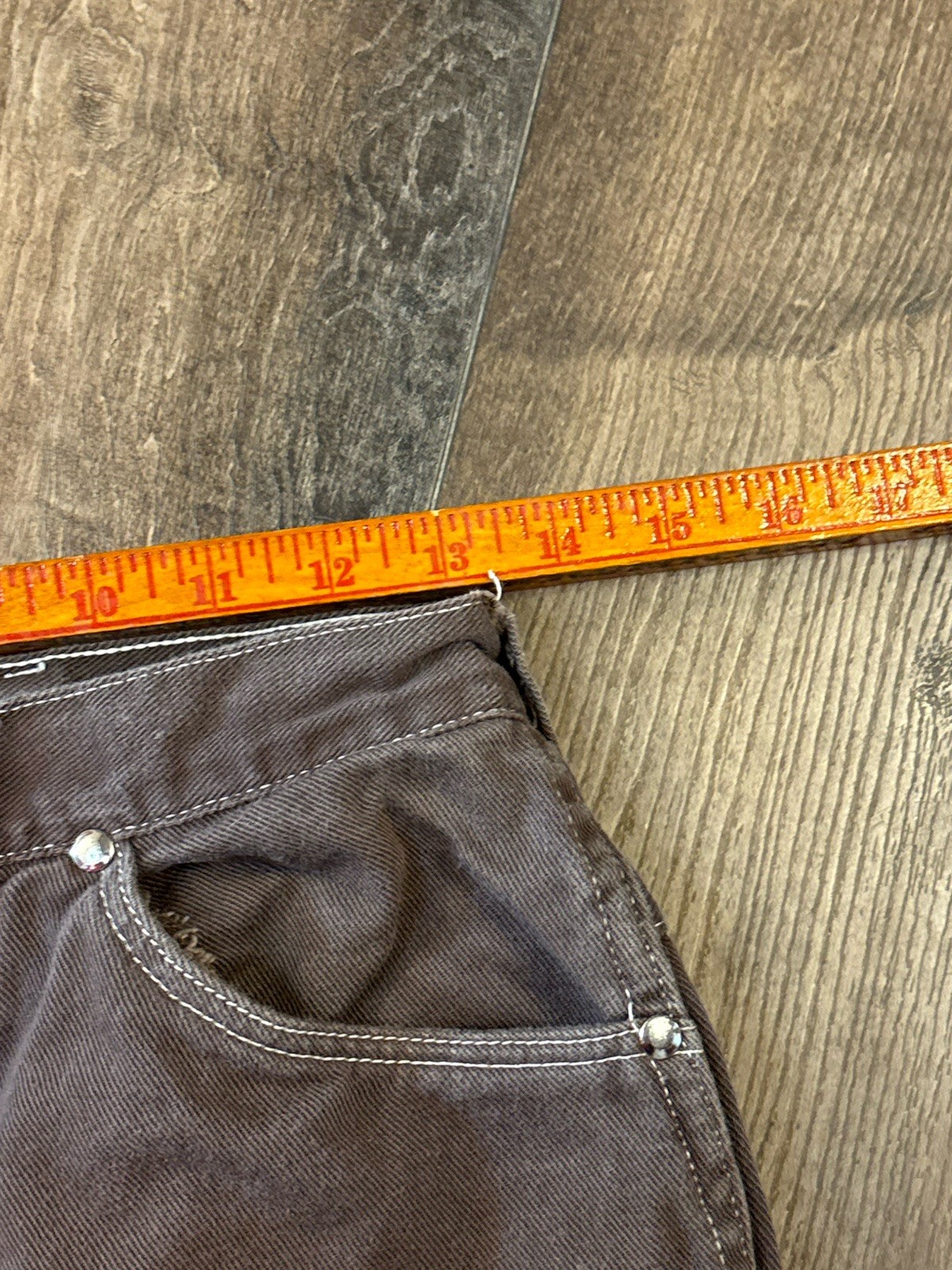 Vtg 50’s 60’s Misses Wrangler Sanforized Women’s Denim Jeans Brown 26×25 USA