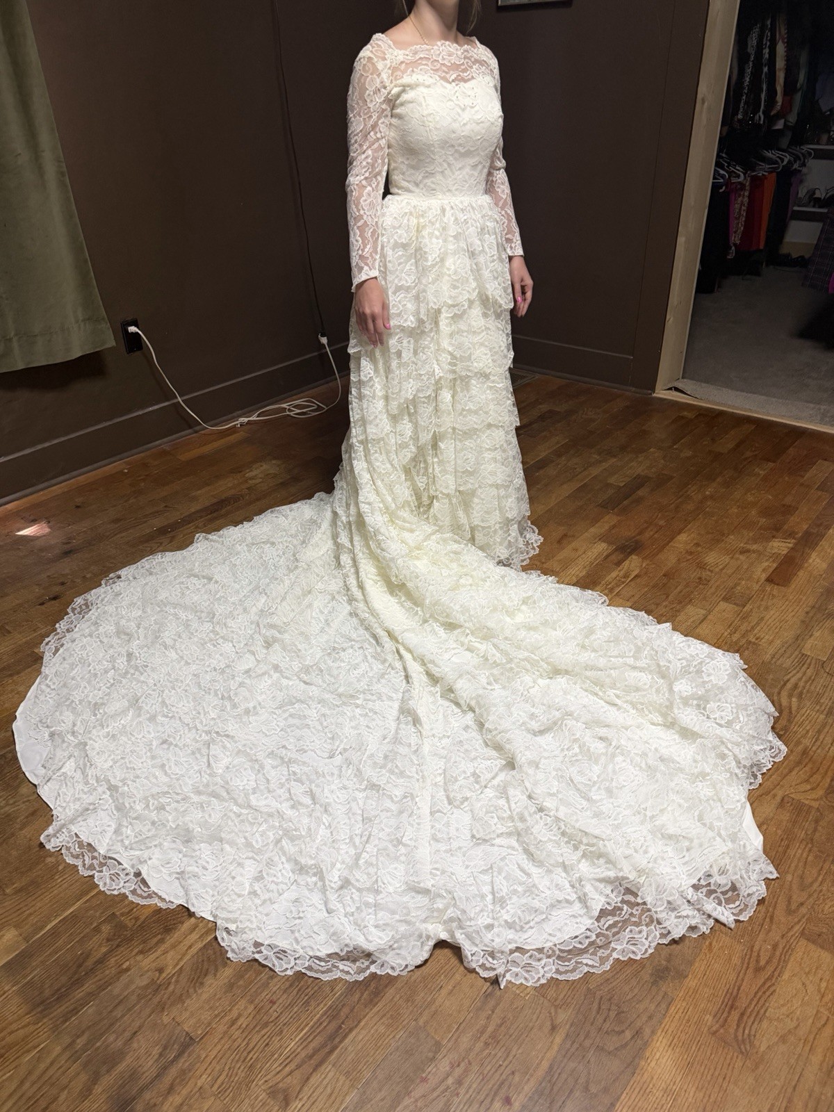 Vintage 60’s Bridal Originals Wedding Dress with Long Train