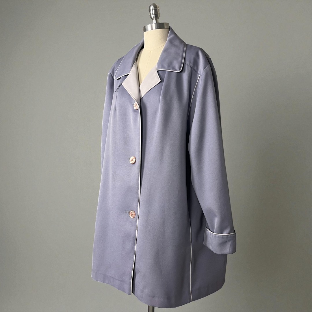 Vintage 80s 90s Aurora International Womens 22 Lightweight Lavender Grey Jacket