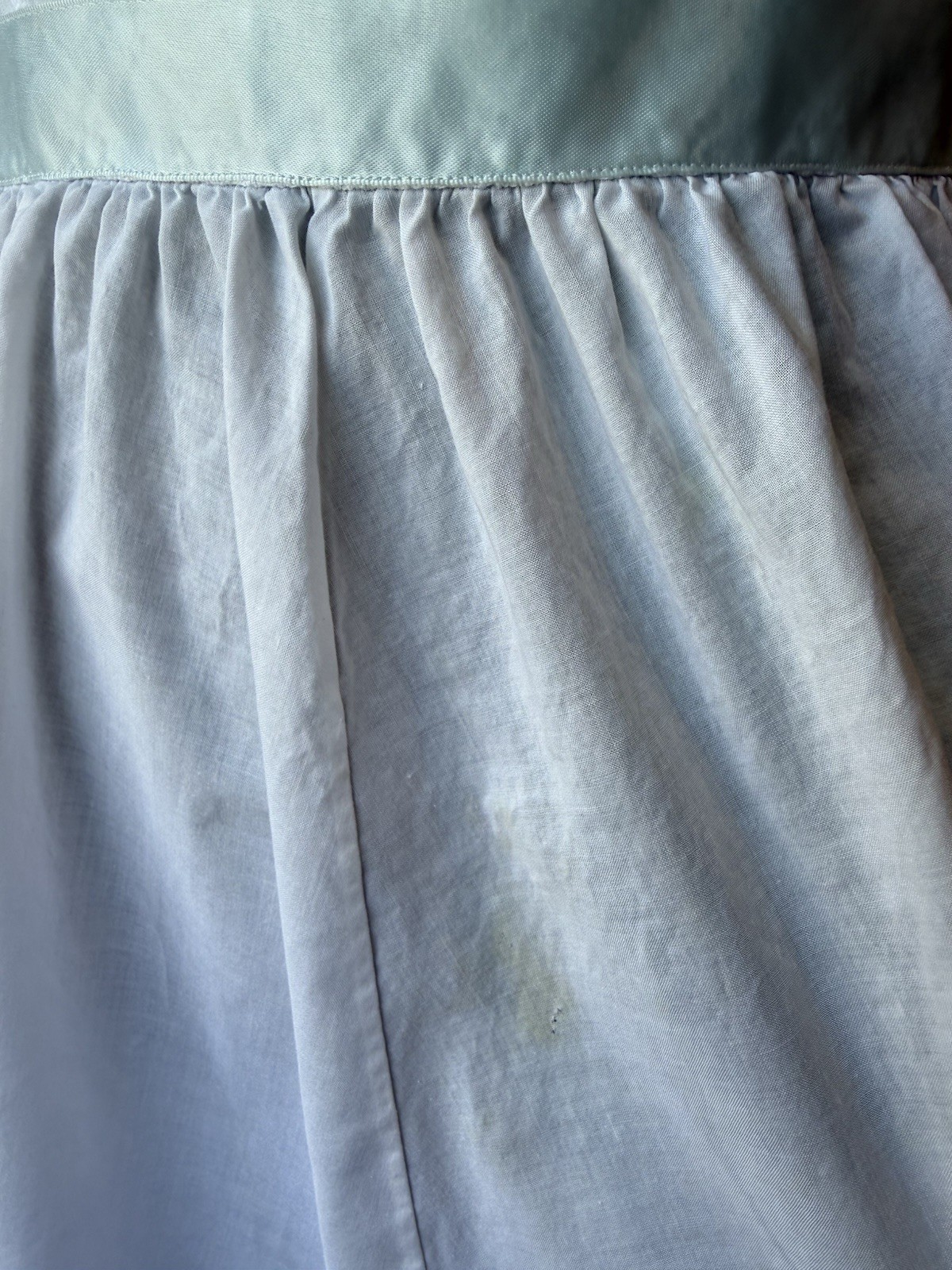 Vintage 50s 60s Shadowline Cotton Nightgown Slip Eyelet Ribbon Size 36 Cottage