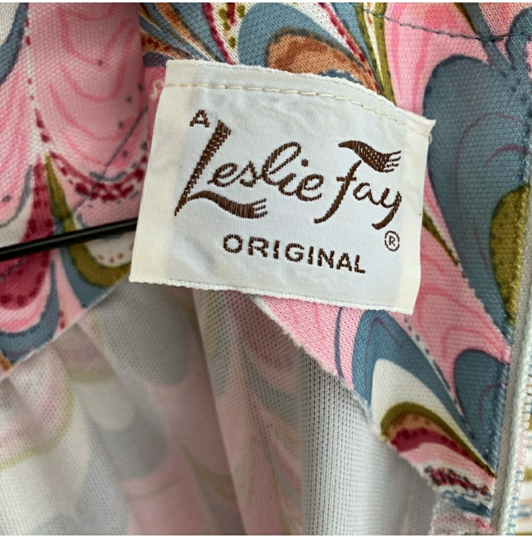 60s/70s Vintage Leslie Fay Original Psychadelic Maxi Dress