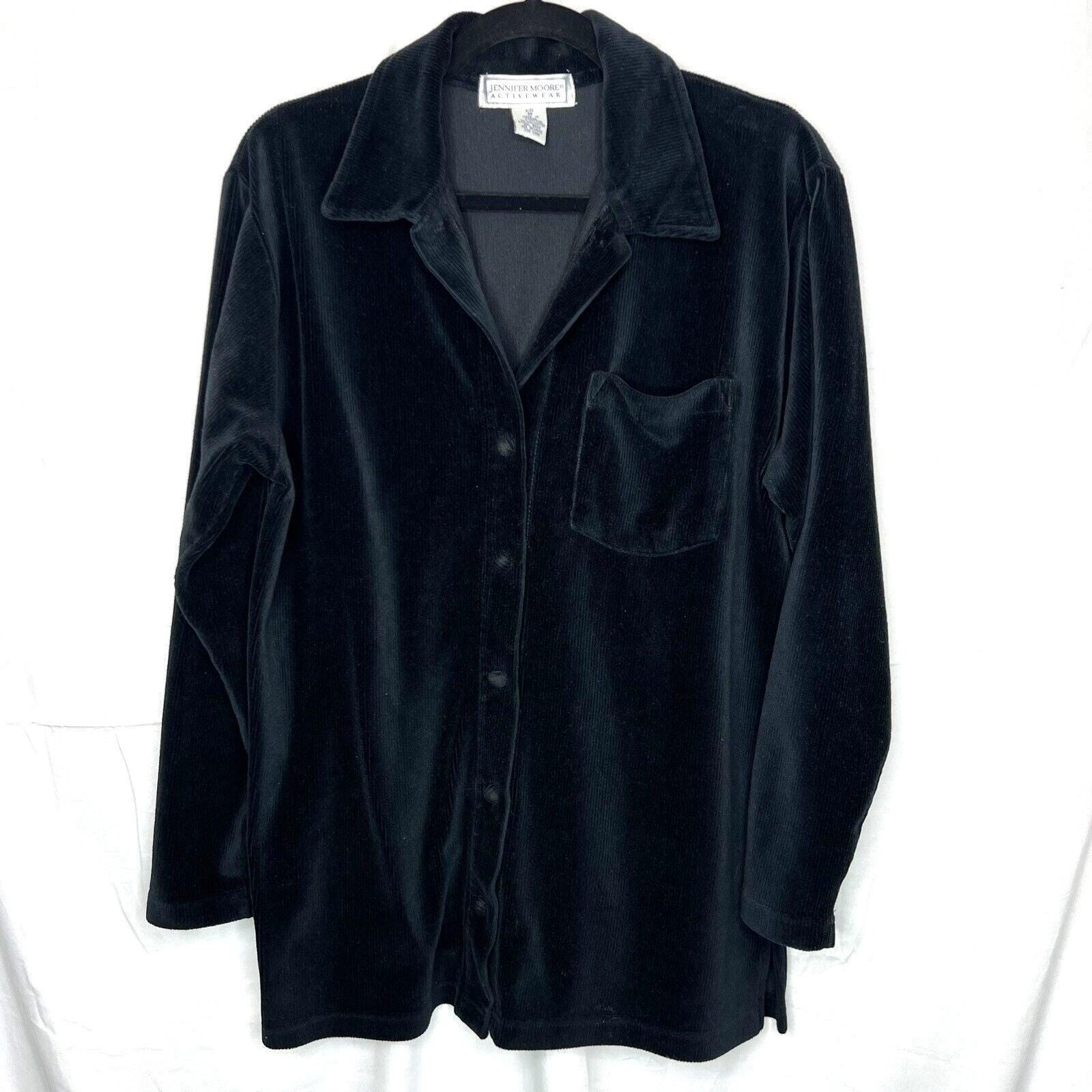 Vintage 90s Corduroy Womens Shirt Jennifer Moore Activewear Long Sleeve Button M