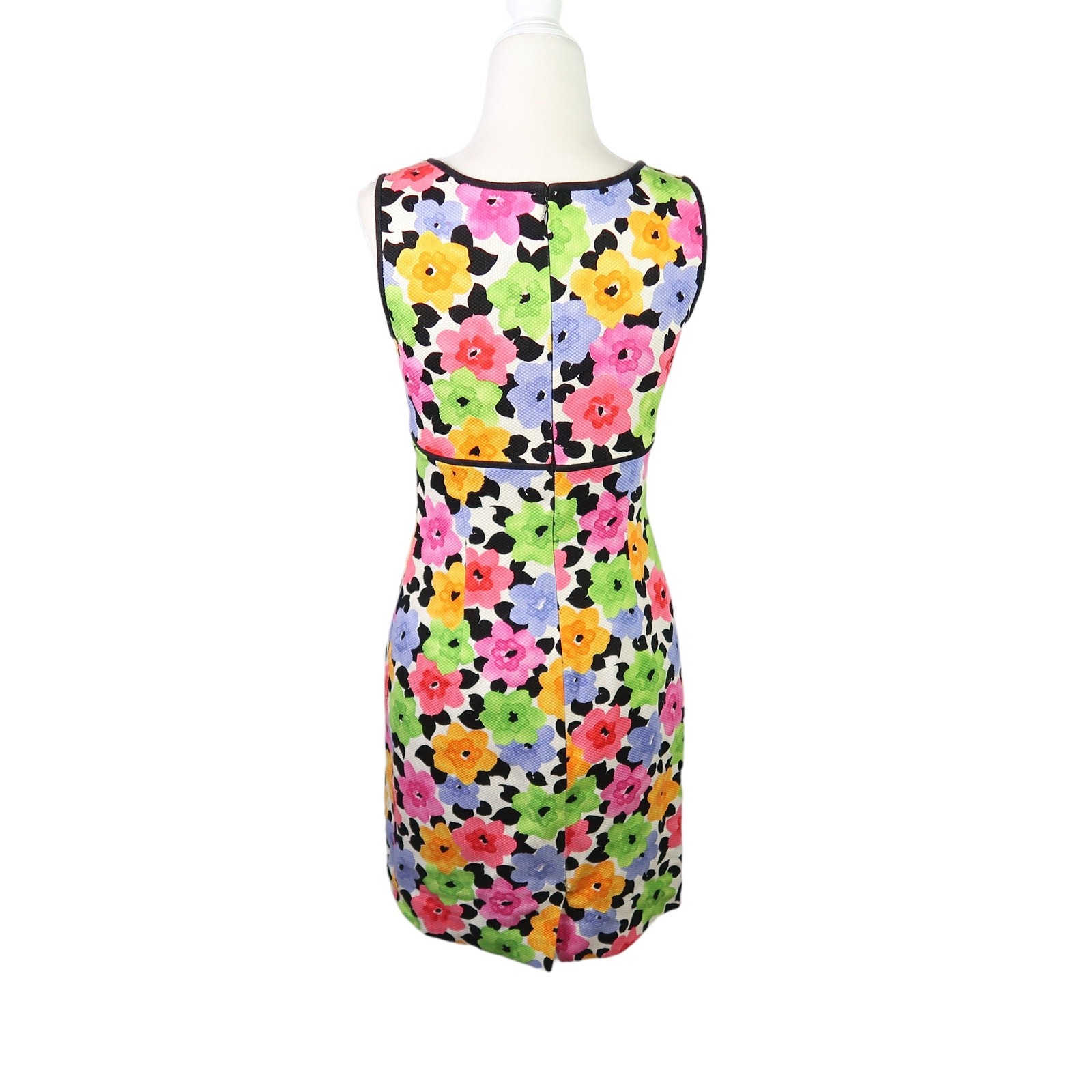 Vintage 90s Kenar multicolor watercolor floral print mini dress 4P