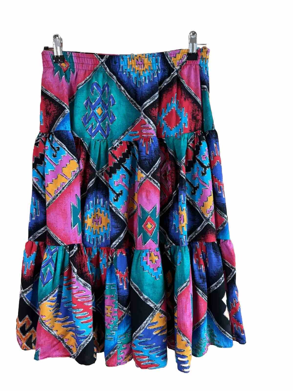 Lilia Smitty Skirt Womens Small Cowgirl Vintage Western Waist 25-30 Tiered