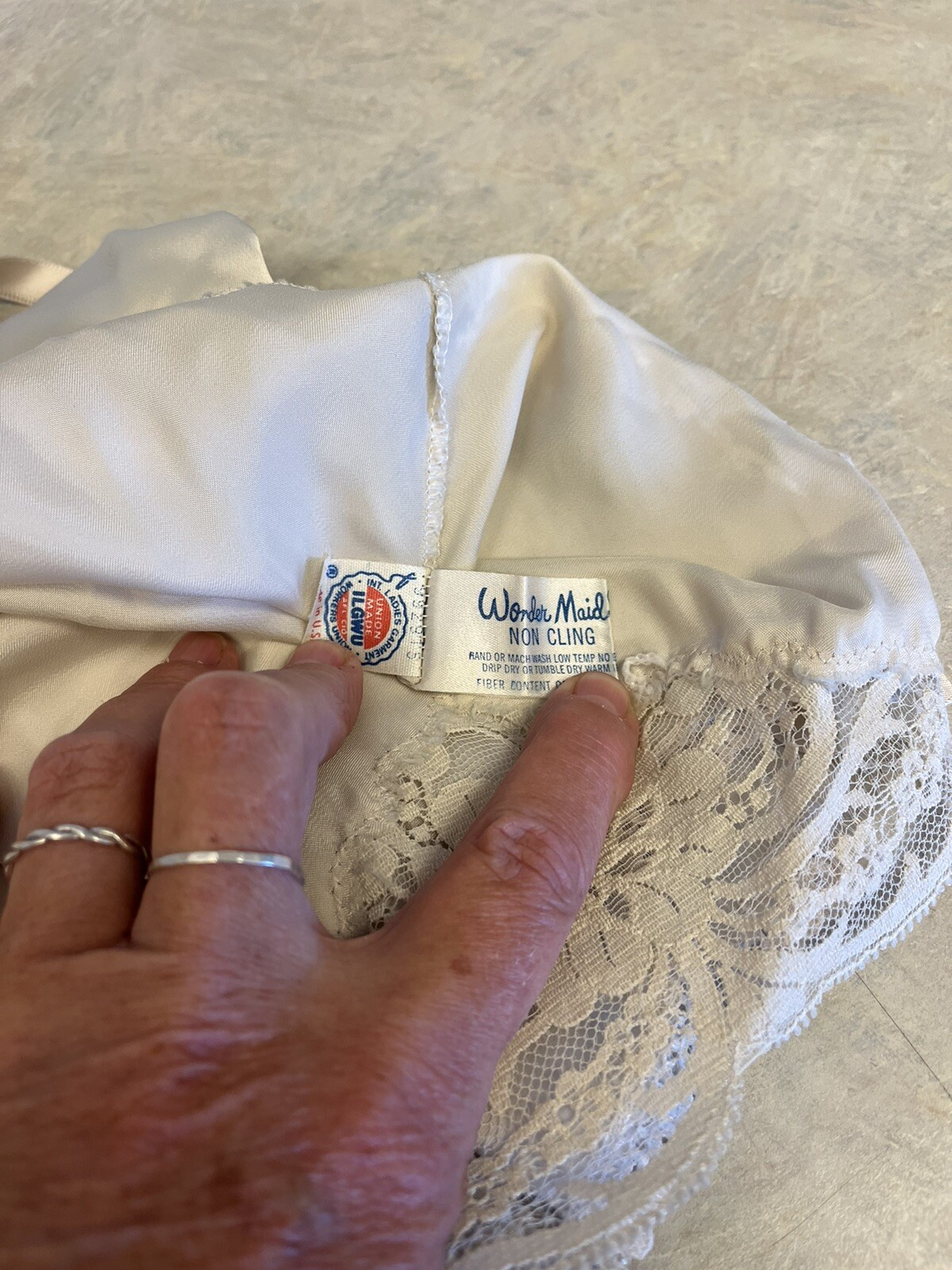 Vtg Wonder Maid Camisole/Sz 34/Ivory/Cami-Tank/Signs Of Wear