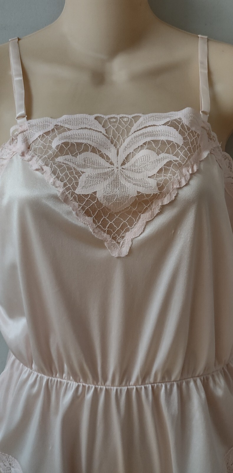 Vintage Ashley Taylor Teddy M Pink Antron Nylon Sheer Lacy Lingerie High Leg