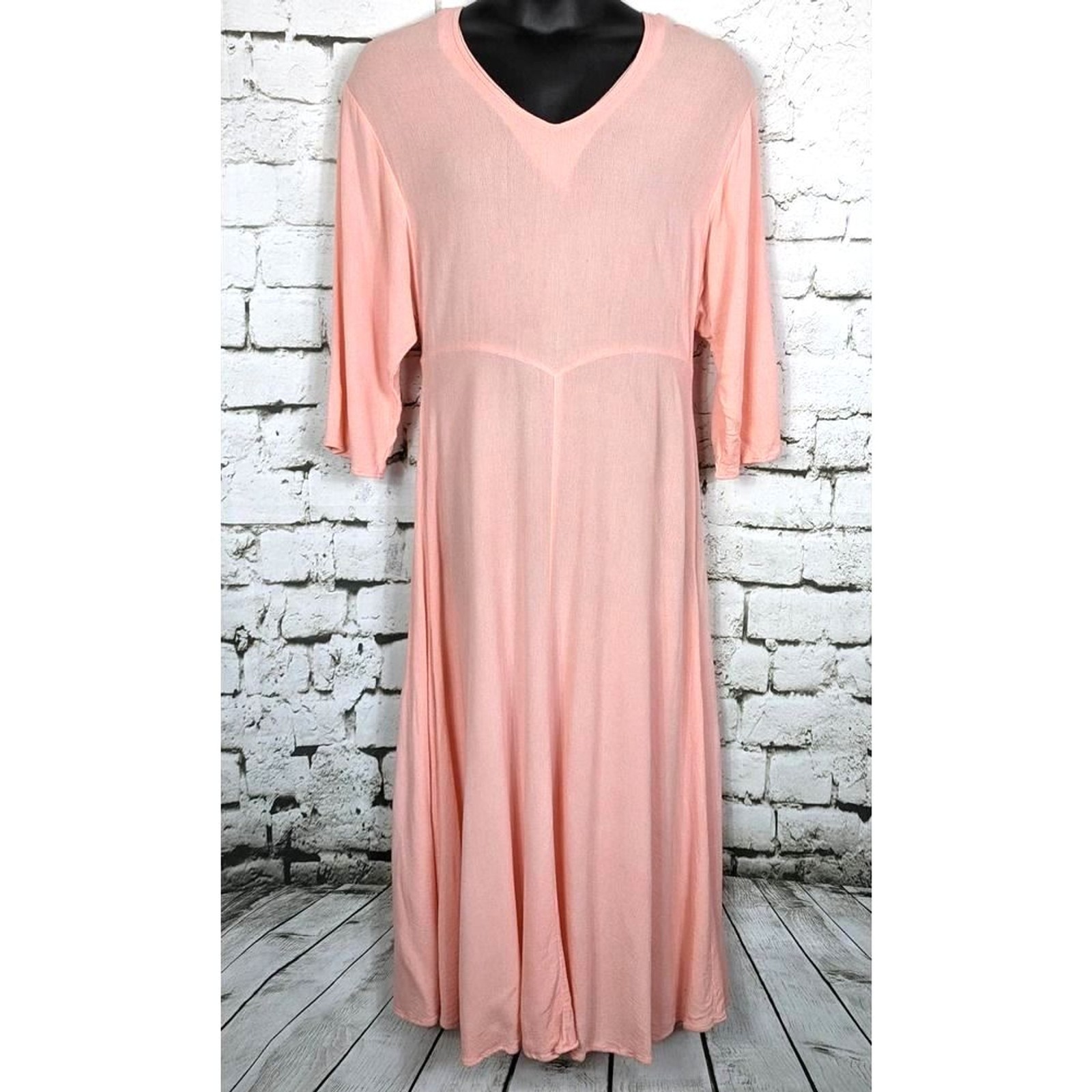 VINTAGE Carole Dolighan California Boho Lagenlook Beachy USA Maxi Dress Large