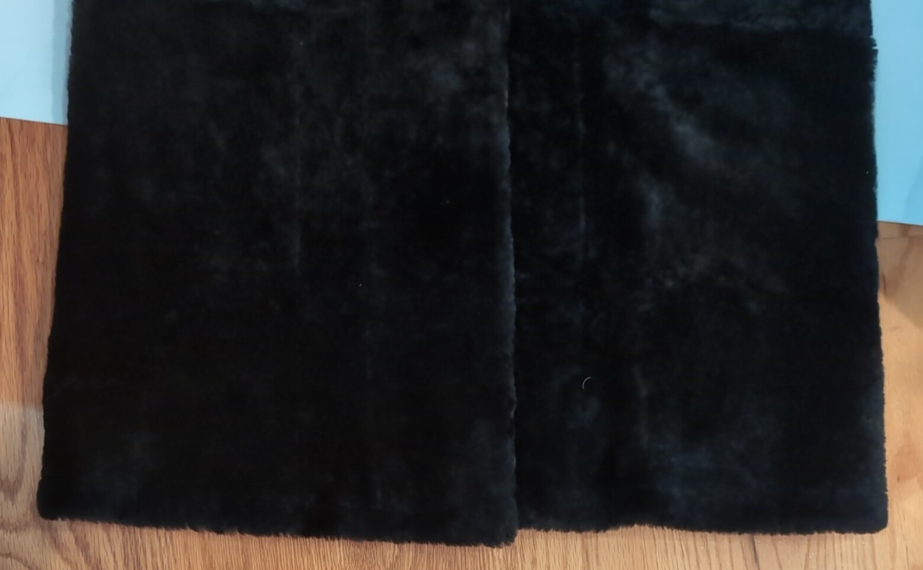 BLACK Sheepskin FULL LENGTH COAT LARGE Shearling