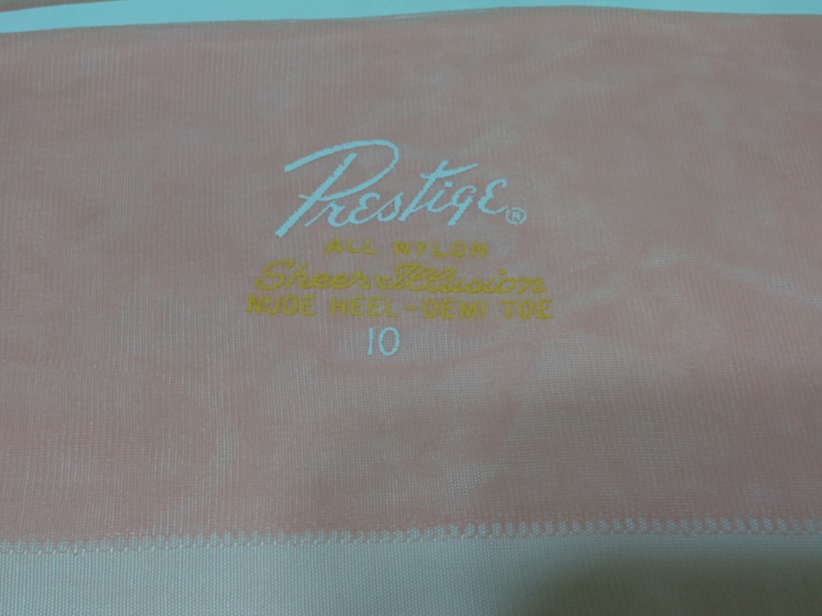 Vintage Prestige Thigh High Pantyhose Pink Illusion Sz 10 Stocking Lot of 5 Pair
