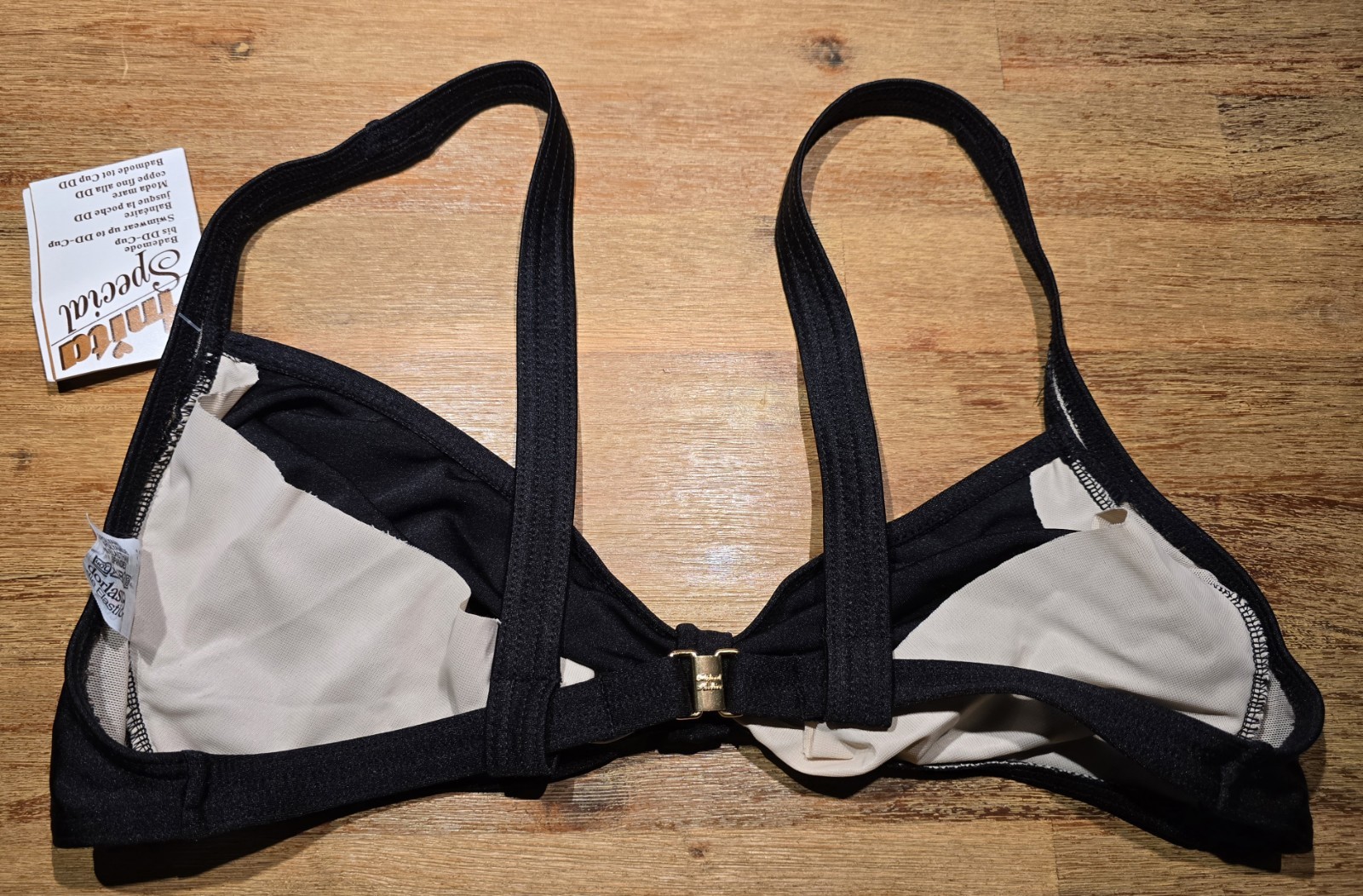 VINTAGE: Anita Bikini 8551, Size 44 (46 C), Black, NEW + TAGS * Sexy Top