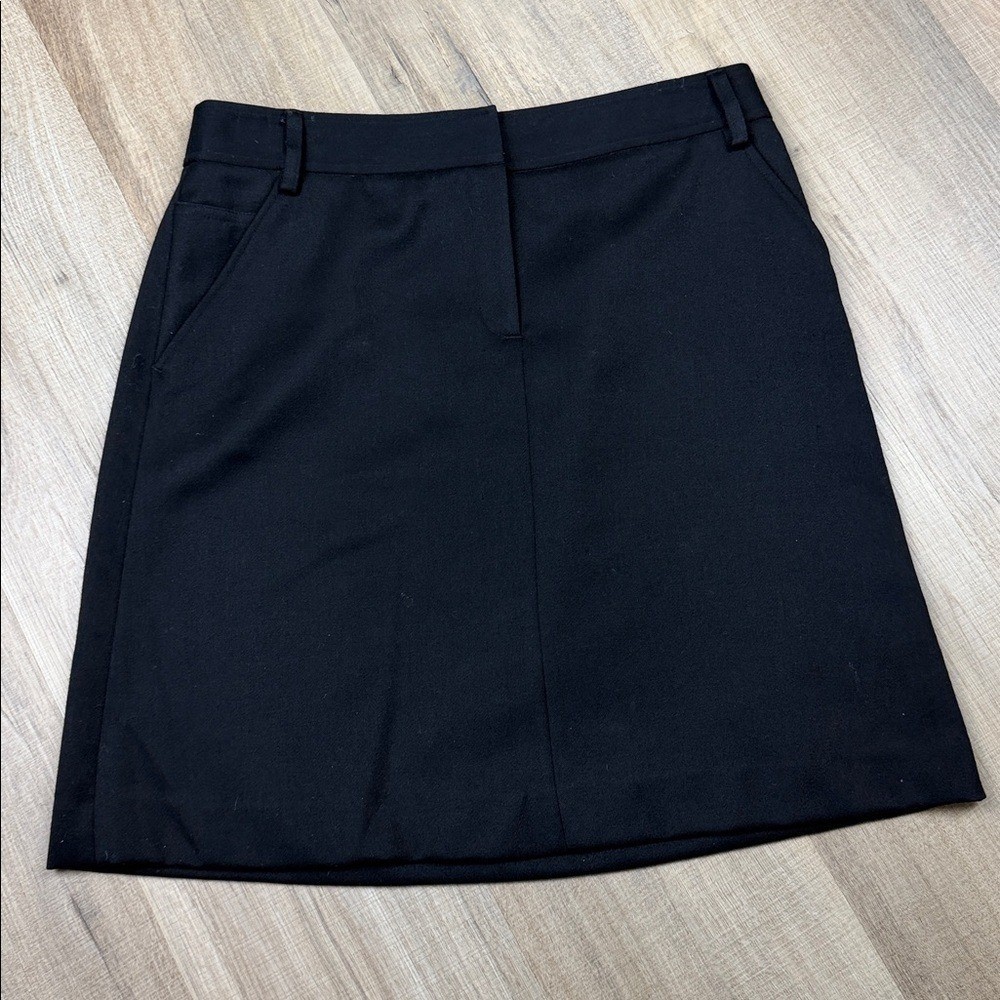 J.Crew Black Wool Pencil Skirt Career Office Classic Lined Size 4
