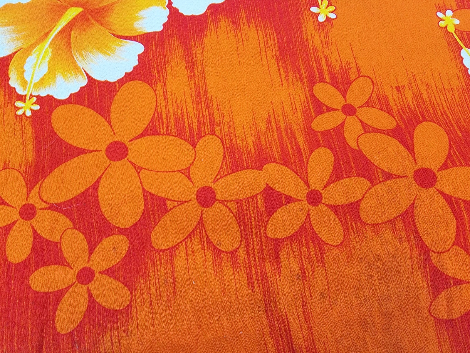 Vintage ROYAL HAWAIIAN Barkcloth MAXI DRESS Made In Hawaii Tiki Luau Orange XS-S