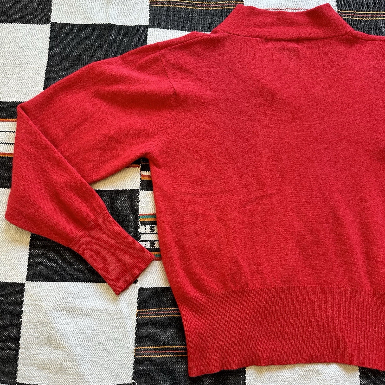 Vintage Christie & Jill Lambswool Angora Rabbit Hair Red Sweater. Medium.